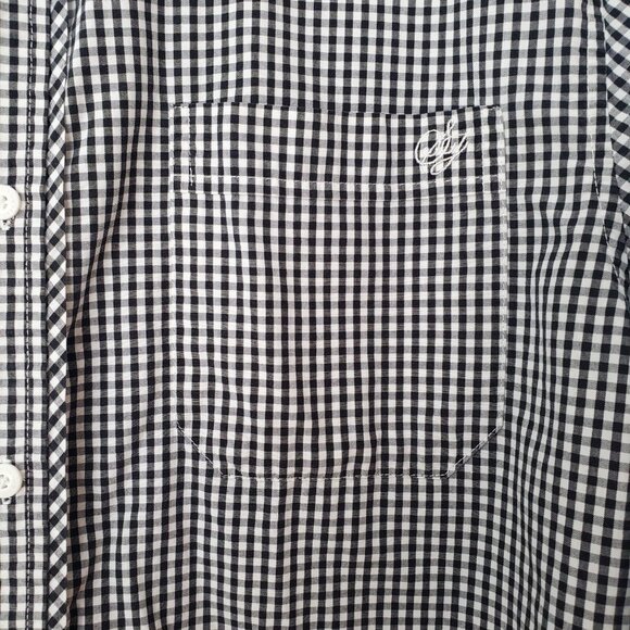 Sean John Dress Shirt Tailored Fit Black Checkered Diamond Mens Large EUC - Picture 6 of 9